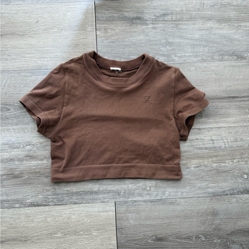 Brown Gymshark Crop Top